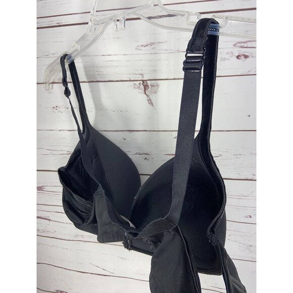 Cacique Black Padded Adjustable Hook eye Closure Bra Size‎ 46C - Picture 4 of 6